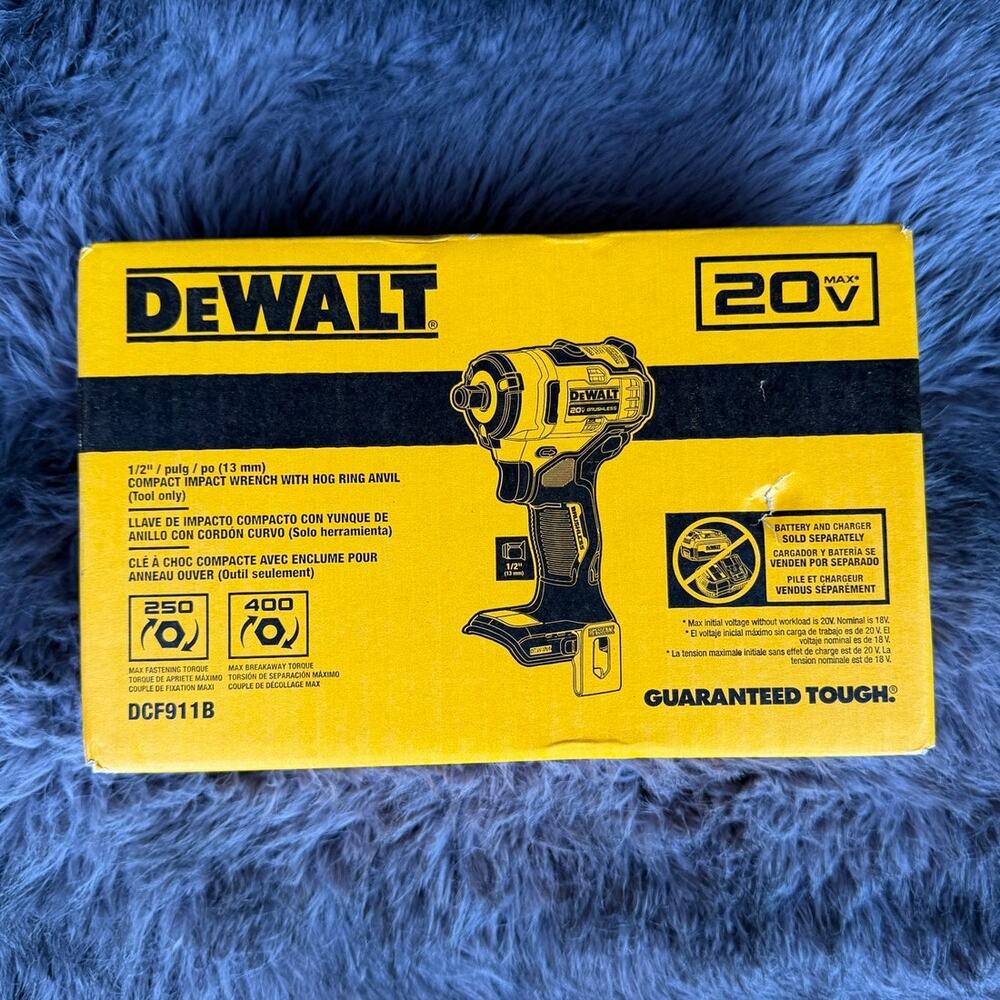DEWALT DCF911B 20V MAX 1/2" Impact Wrench Hog Ring Tool Only New Box Wear